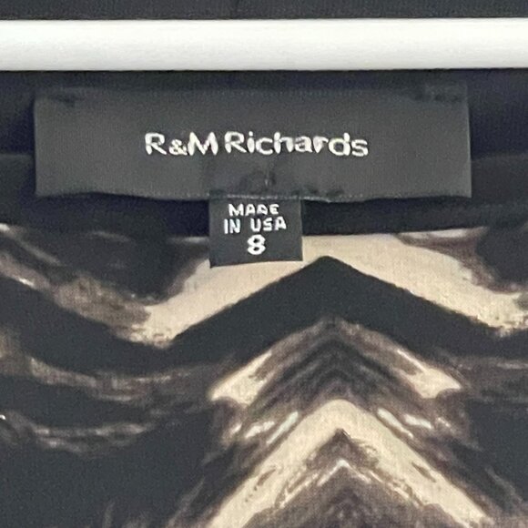 R&M Richards Abstract Fringe Boho Dress Size 8 Made in USA NWT - Picture 3 of 7